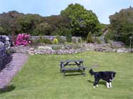 Rear garden gilfach selfcatering cottage